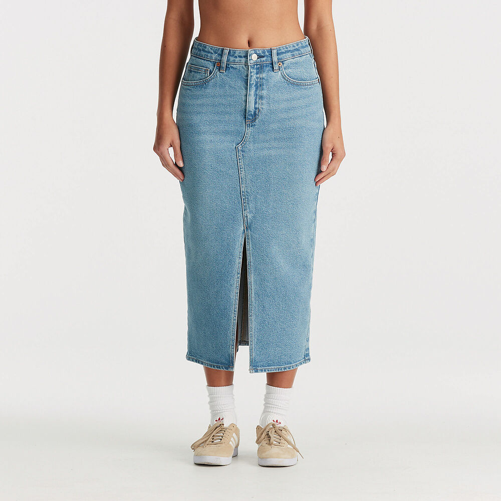 Midi Repair Skirt | Blue Charisma -  - Beechworth Emporium