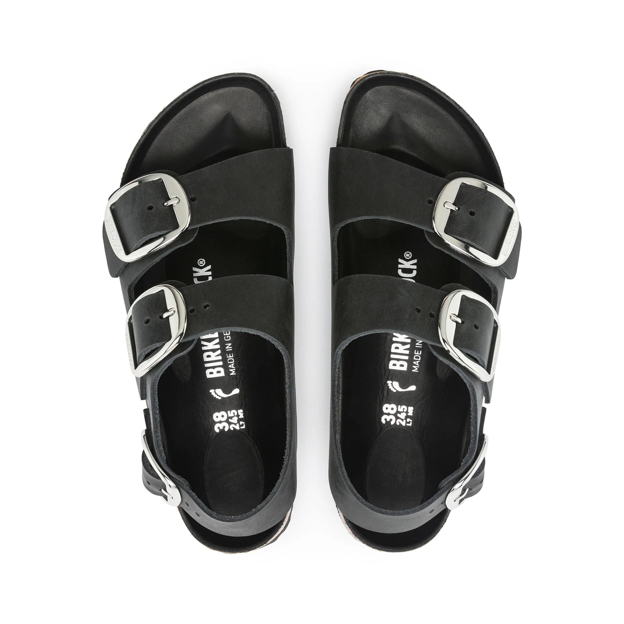 Milano Big Buckle Black Oiled Leather -  - Beechworth Emporium