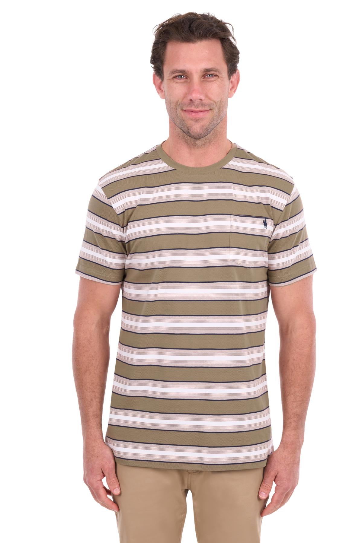 Nick Stripe 1-Pocket Short Sleeve Tee