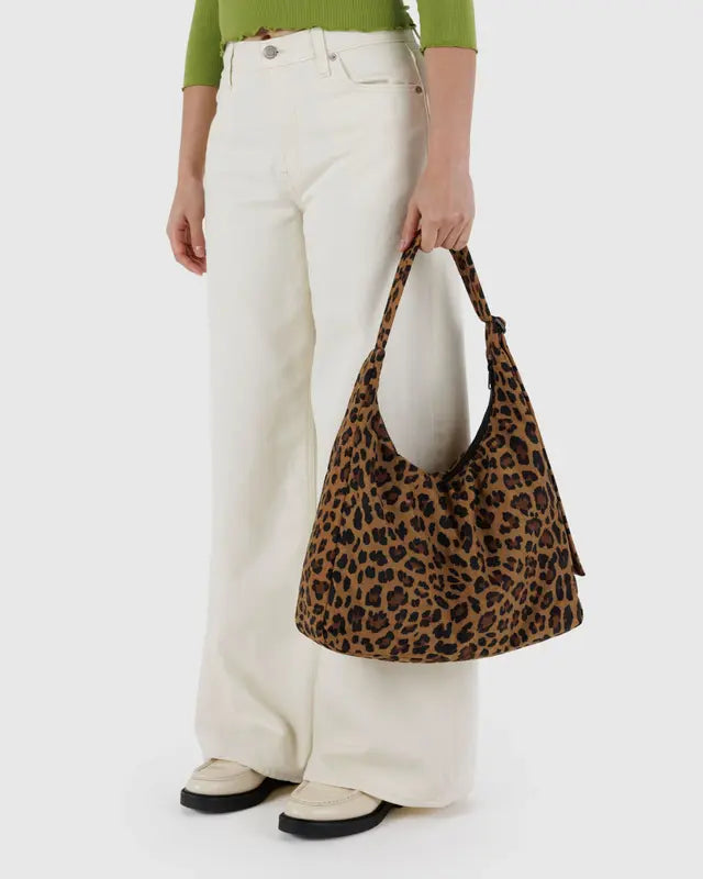 Nylon Shoulder Bag | Leopard
