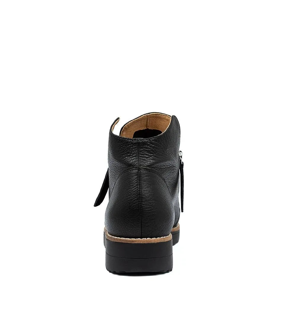 Ohmy Black Leather Ankle Boots - Top End - Beechworth Emporium