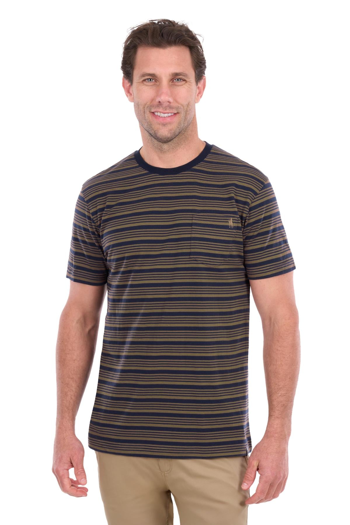Oliver Stripe 1-Pocket Short Sleeve Tee