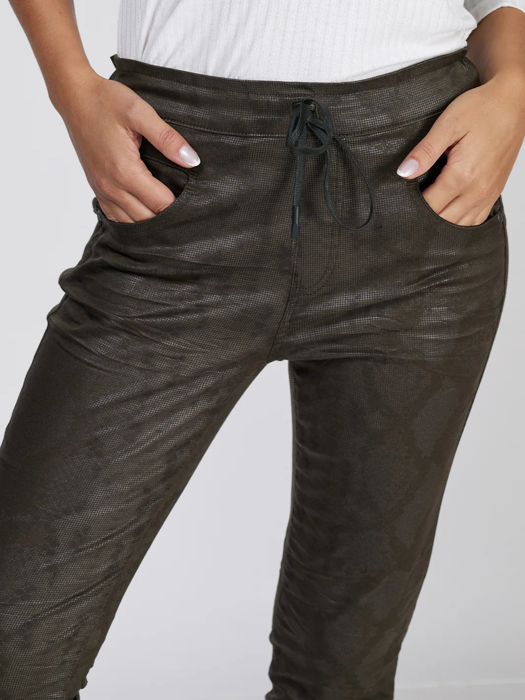 Peyton Metal Black Boyfriend Pant - Bianco Jeans - Beechworth Emporium