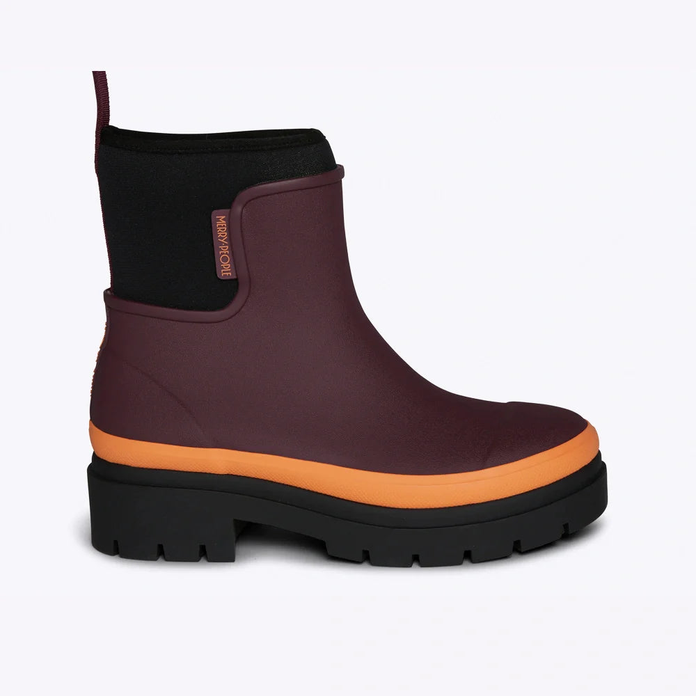 Tully Boot | Plum & Neon Orange