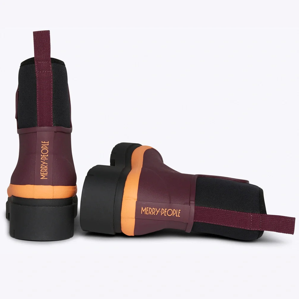 Tully Boot | Plum & Neon Orange