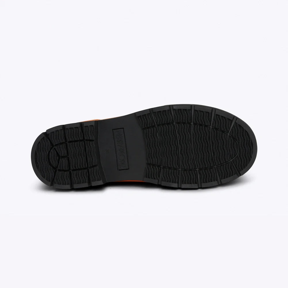Tully Boot | Plum & Neon Orange