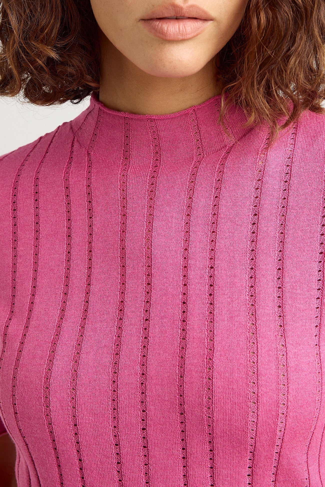 Pointelle Knit Top | Amaranth -  - Beechworth Emporium