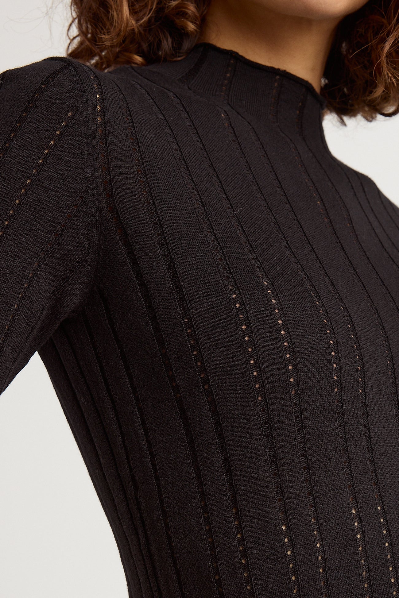 Pointelle Knit Top | Black -  - Beechworth Emporium