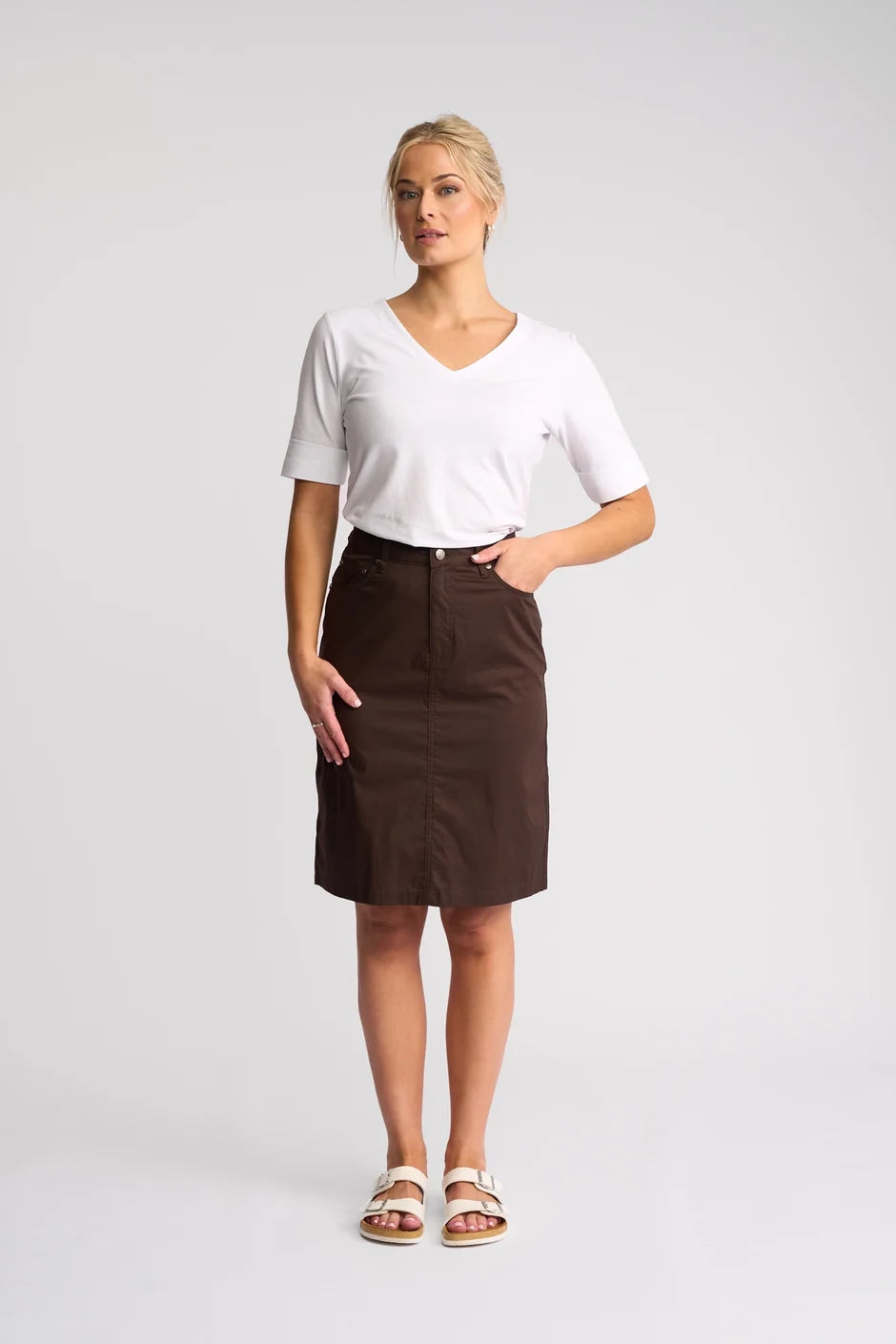 Poppy Poplin Skirt | Chocolate
