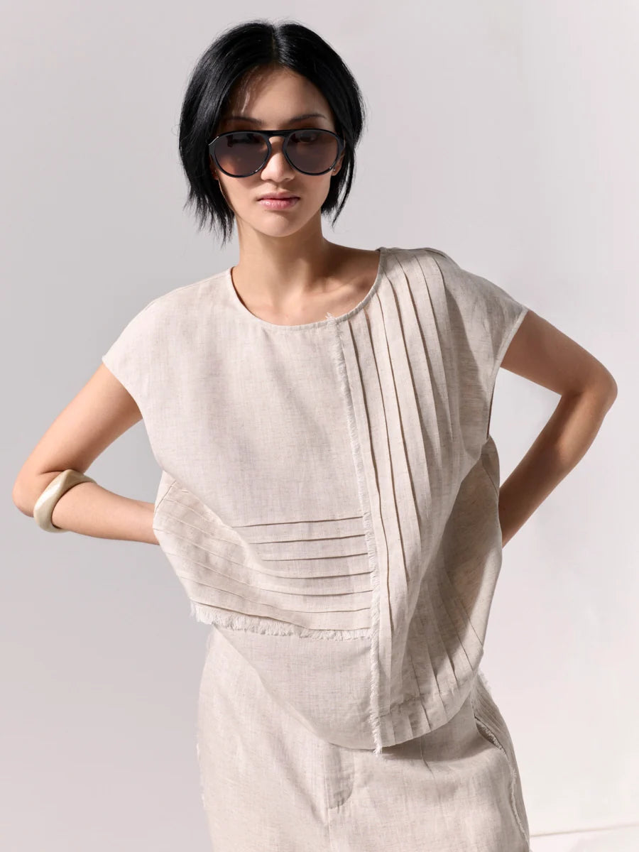 Raw Textured Shirt | Stone