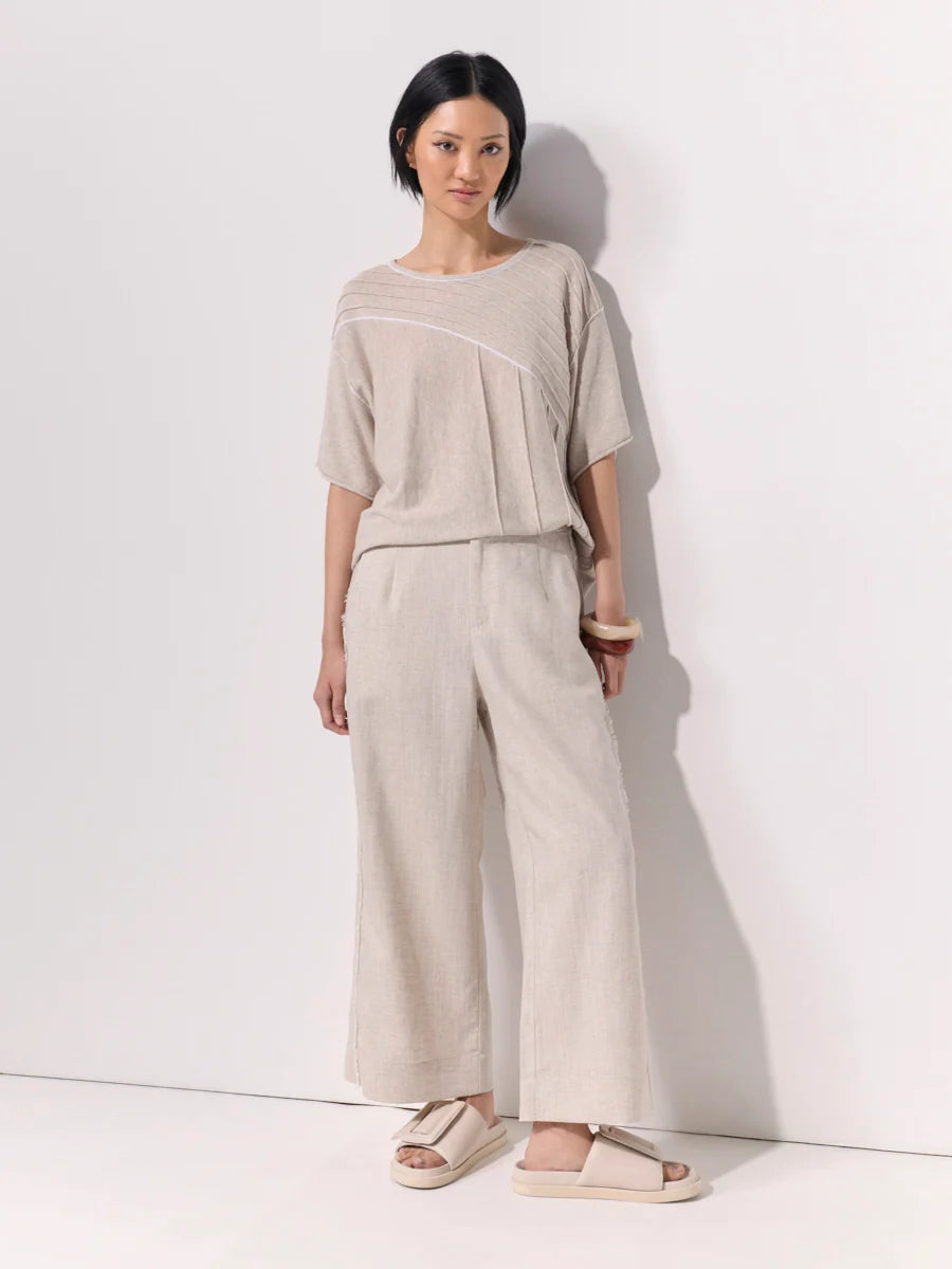 Raw Textured Pant | Stone