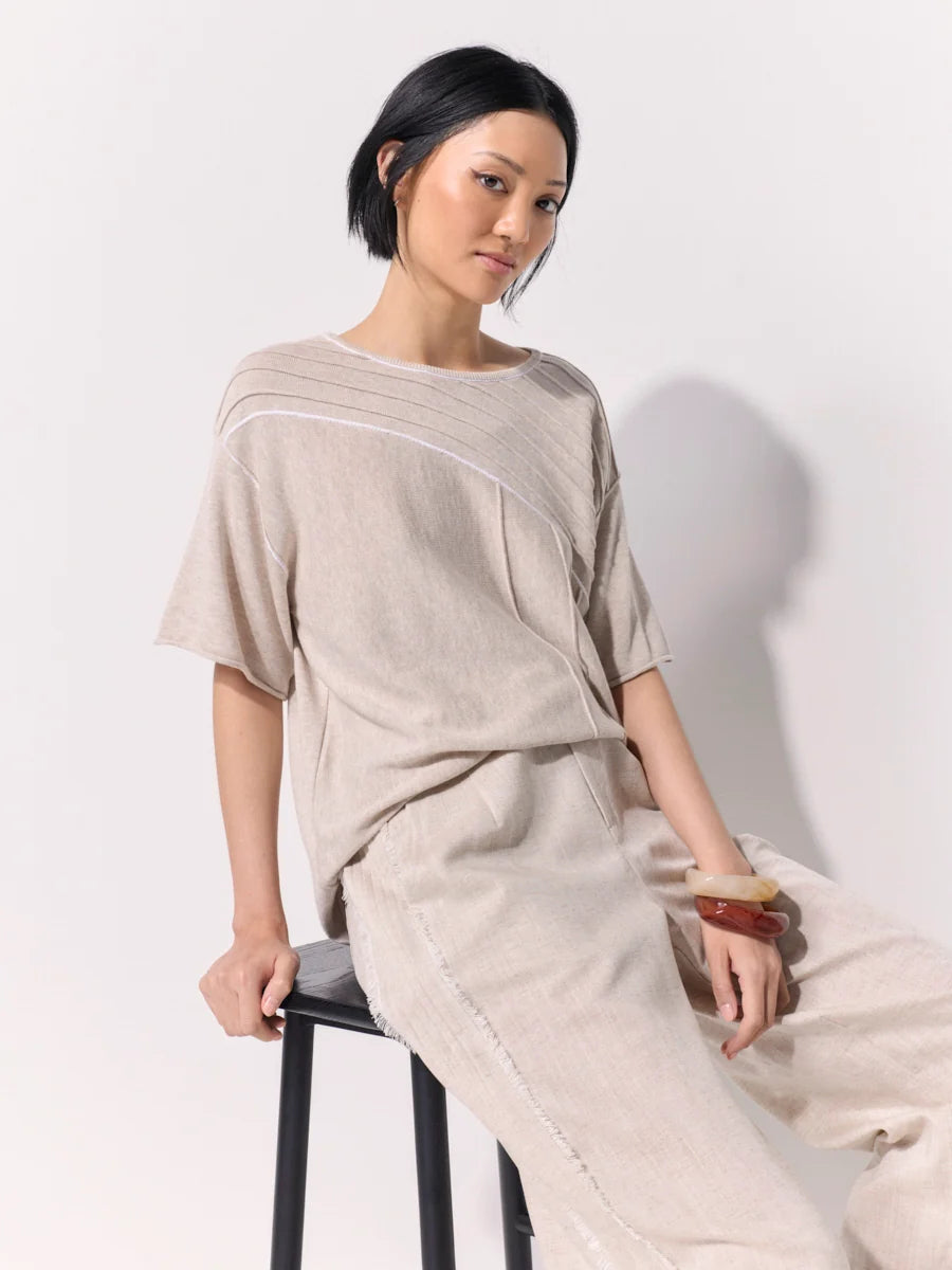 Raw Textured Shirt | Stone
