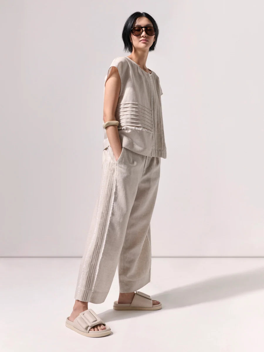 Raw Textured Pant | Stone
