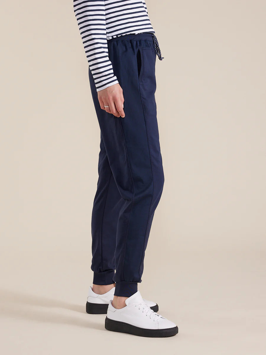 Relaxed Contrast Jogger | French Navy - Marco Polo - Beechworth Emporium