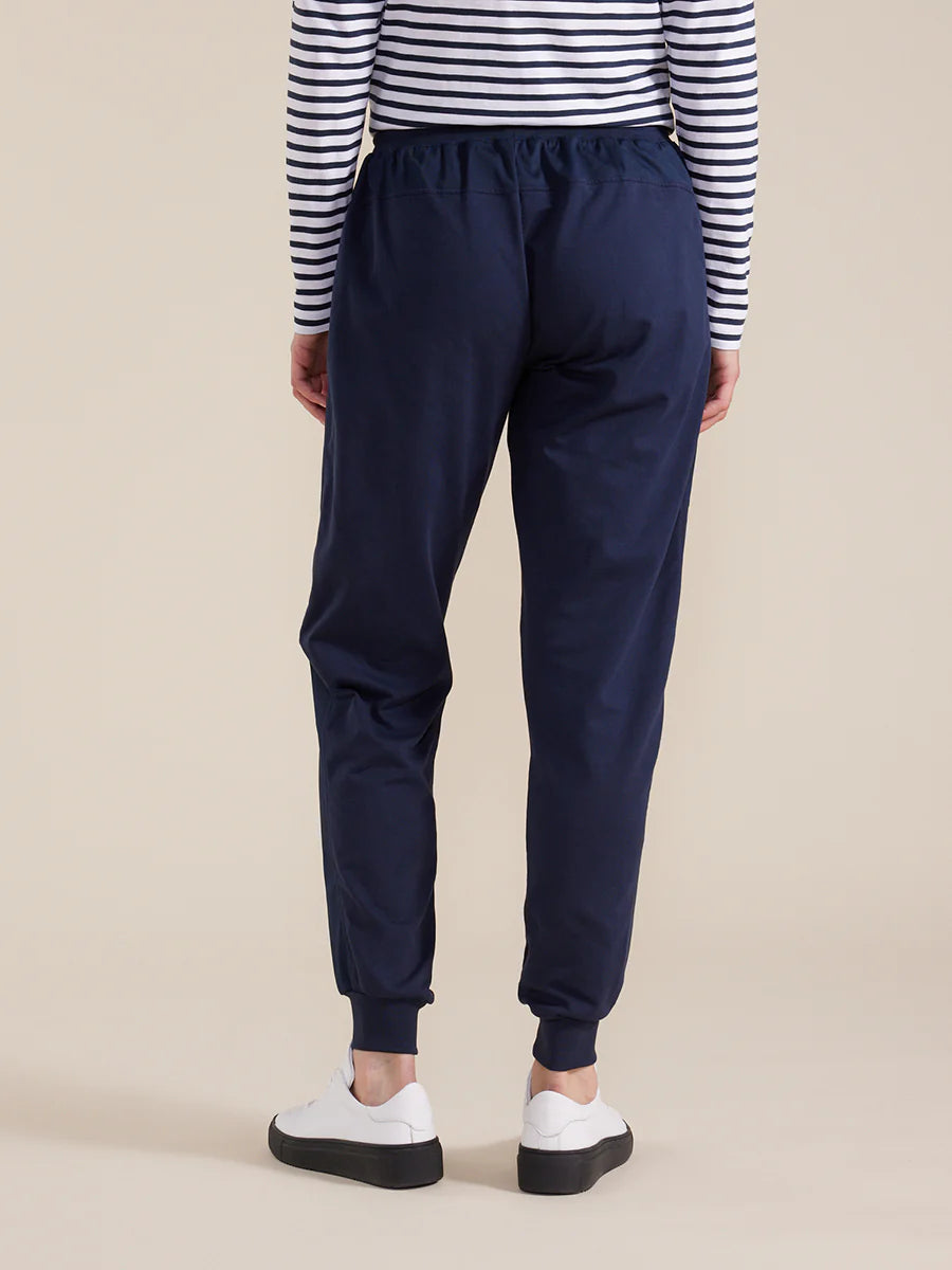Relaxed Contrast Jogger | French Navy - Marco Polo - Beechworth Emporium