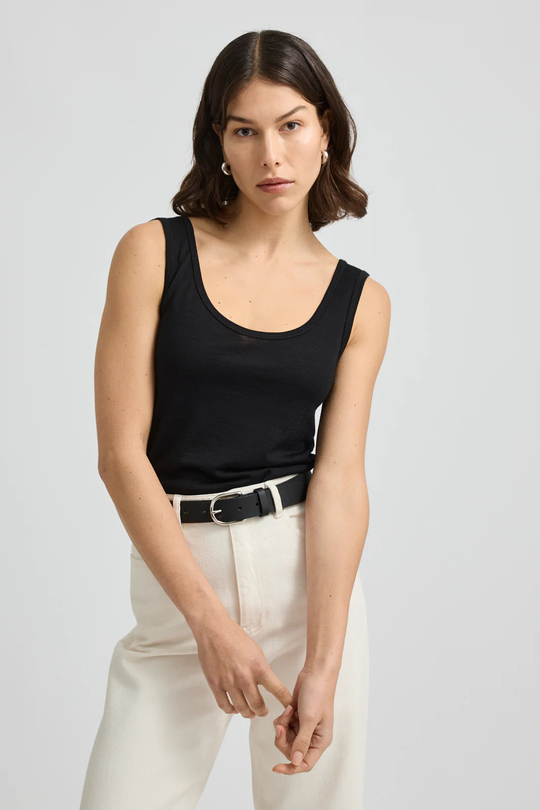 Scoop Merino Tank | Black -  - Beechworth Emporium