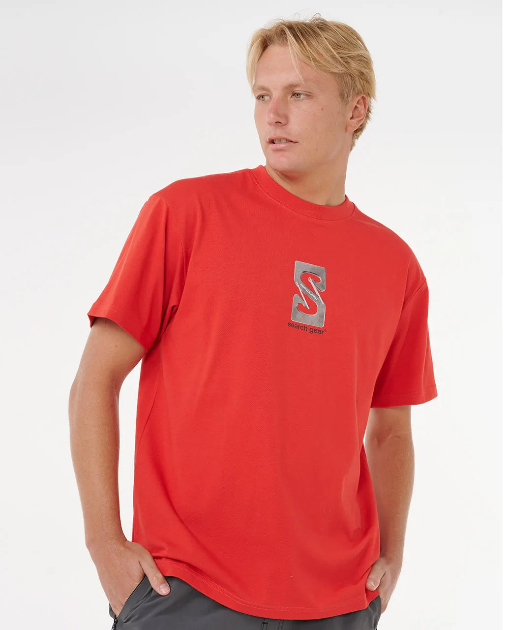 Search Gear Tee | Lava Red - - Beechworth Emporium