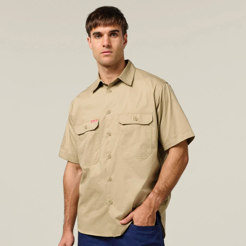 Short Sleeve Vented Shirt | Khaki - - Beechworth Emporium