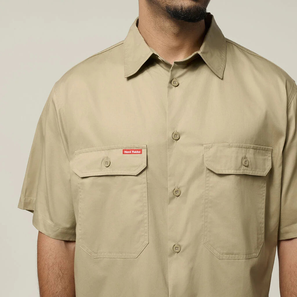 Short Sleeve Vented Shirt | Khaki - - Beechworth Emporium