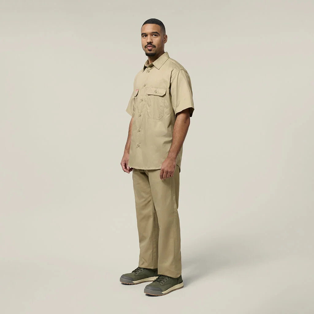 Short Sleeve Vented Shirt | Khaki - - Beechworth Emporium