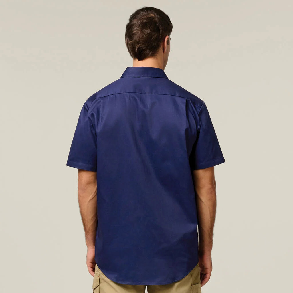 Short Sleeve Vented Shirt | Navy - - Beechworth Emporium