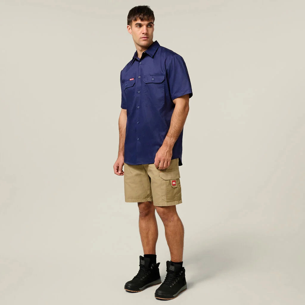 Short Sleeve Vented Shirt | Navy - - Beechworth Emporium