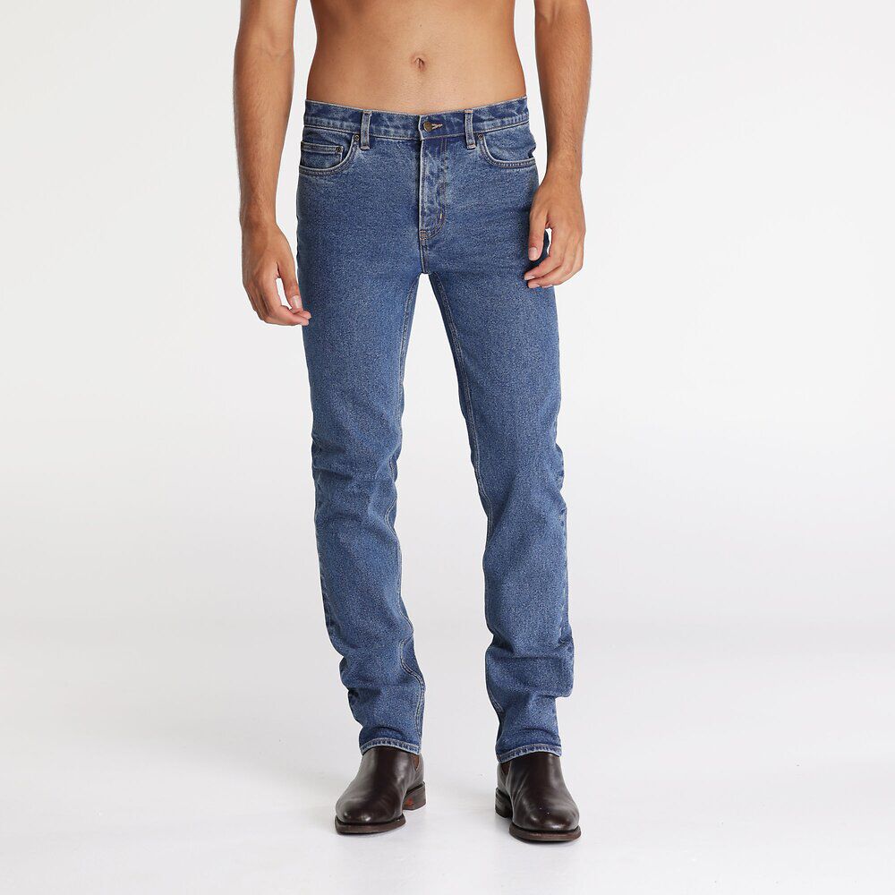 Straight Slim Stonewash Stretch Jean -  - Beechworth Emporium