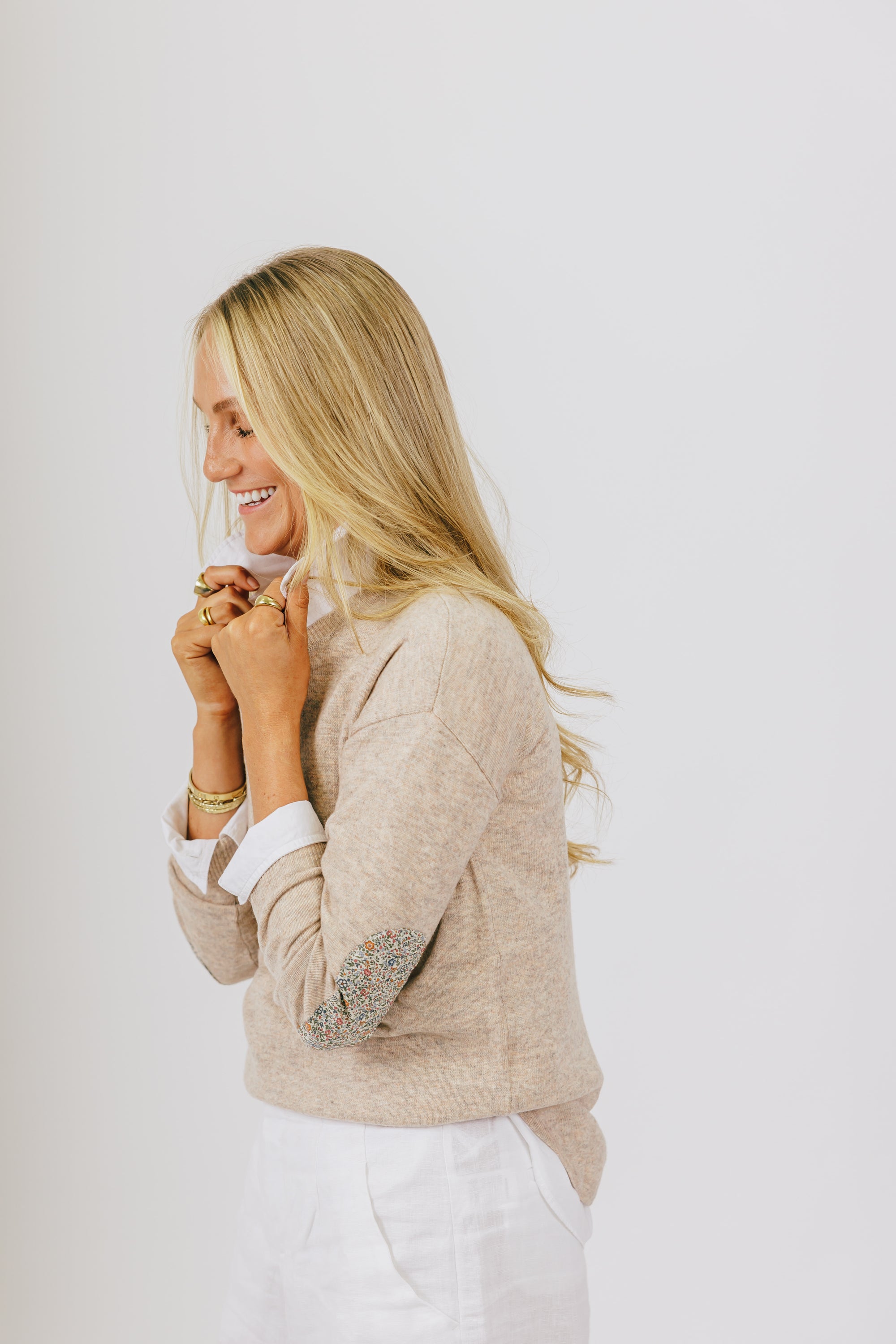 Almond Swing Jumper with Katie & Millie Liberty Patches -  - Beechworth Emporium