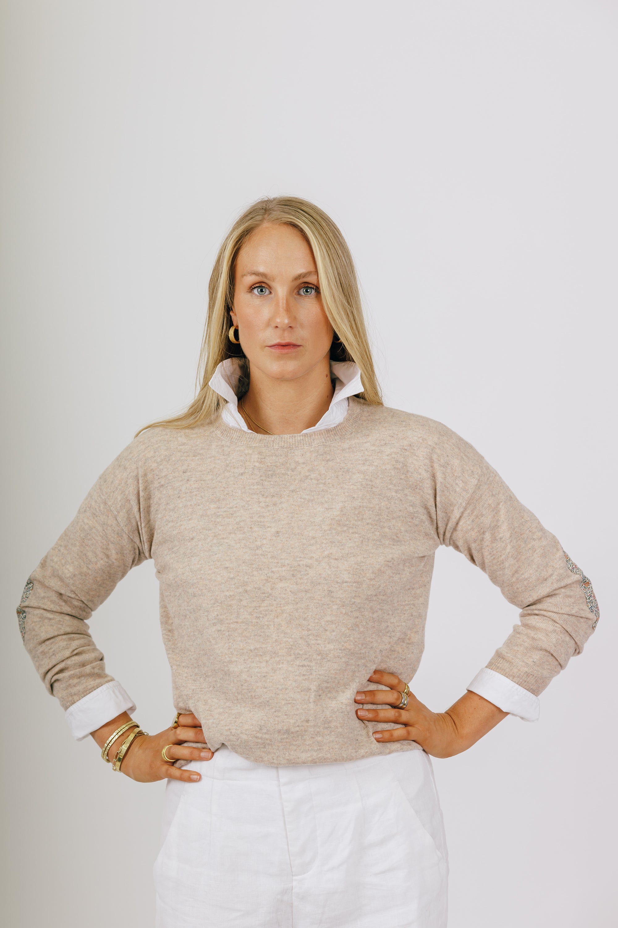 Almond Swing Jumper with Katie & Millie Liberty Patches -  - Beechworth Emporium