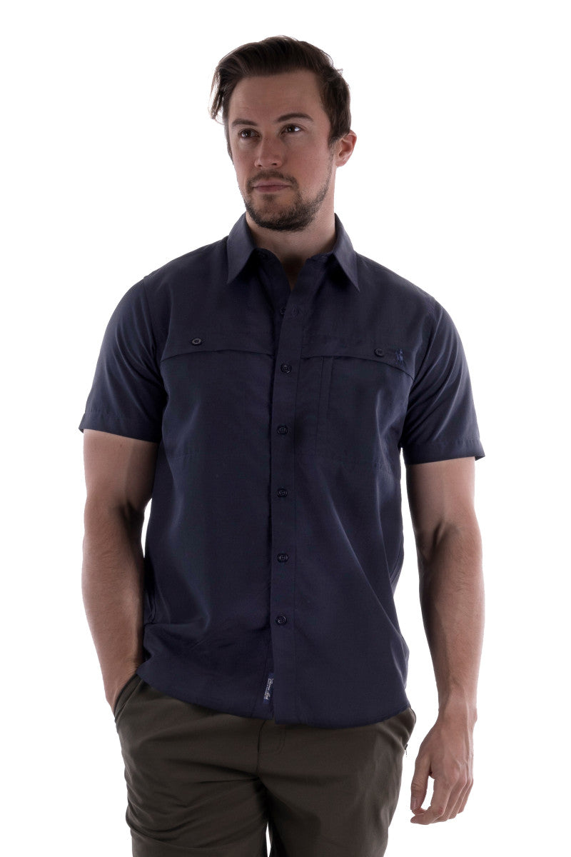 Mitchell Adventure 2 Pocket Short Sleeve Shirt | Navy - Thomas Cook - Beechworth Emporium