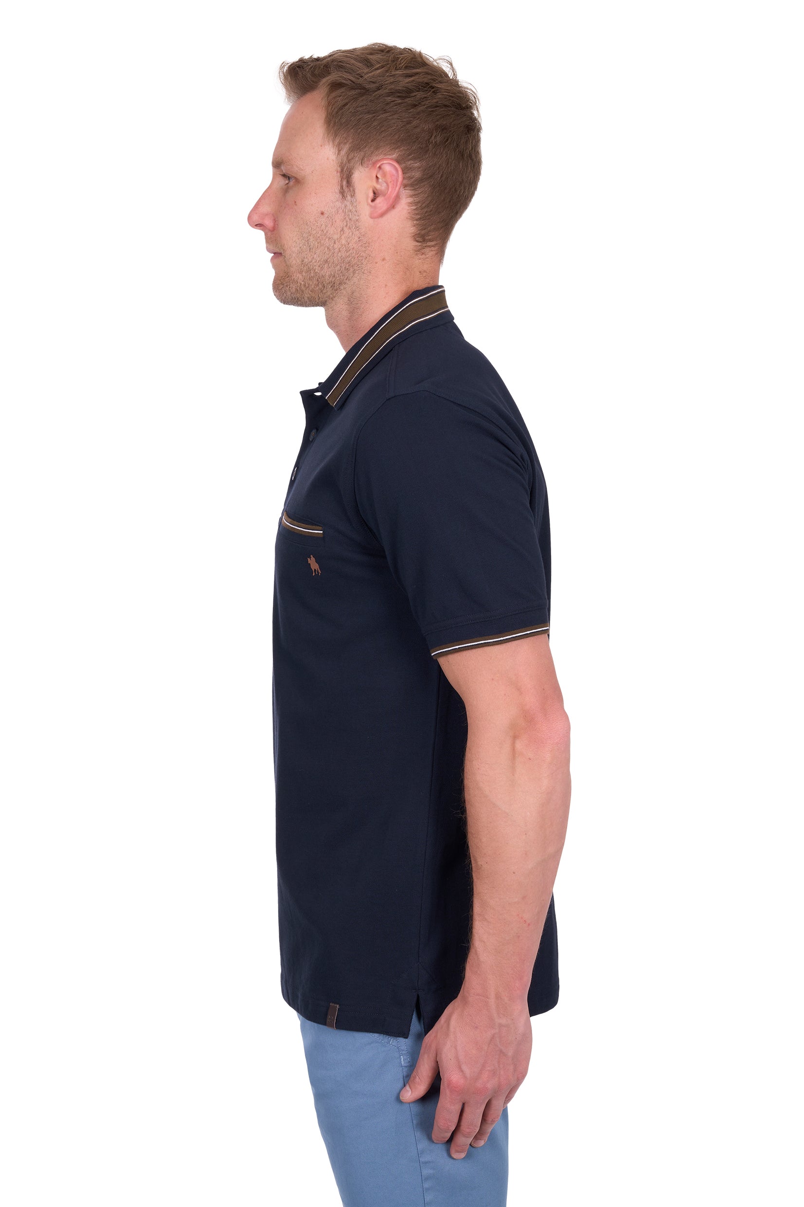 Ben Tailored 1 Pkt Short Sleeve Polo | Navy