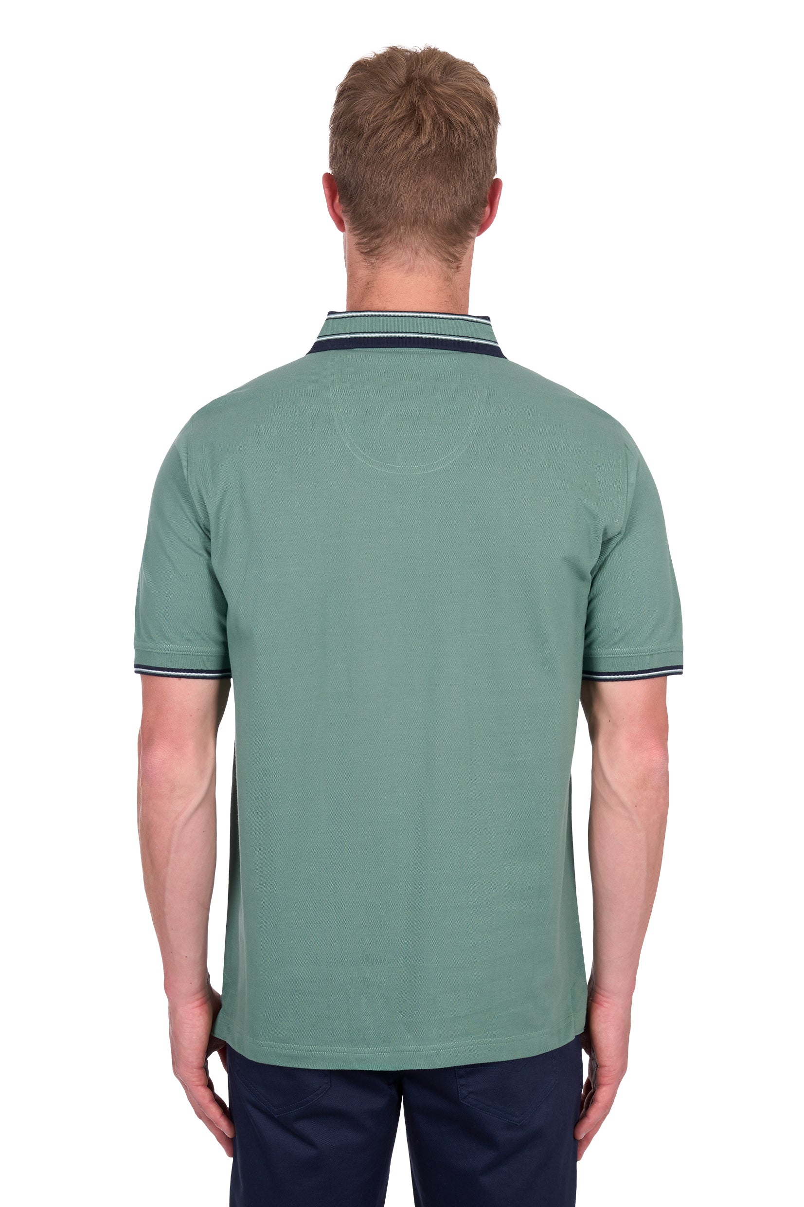 Ben Tailored 1 Pocket Short Sleeve Polo | Sage