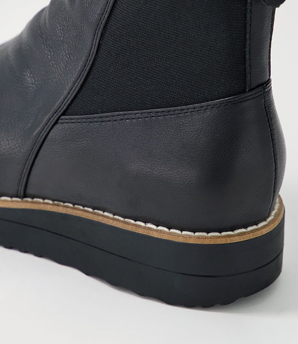 Oziel Black Leather Chelsea Boots - Top End - Beechworth Emporium