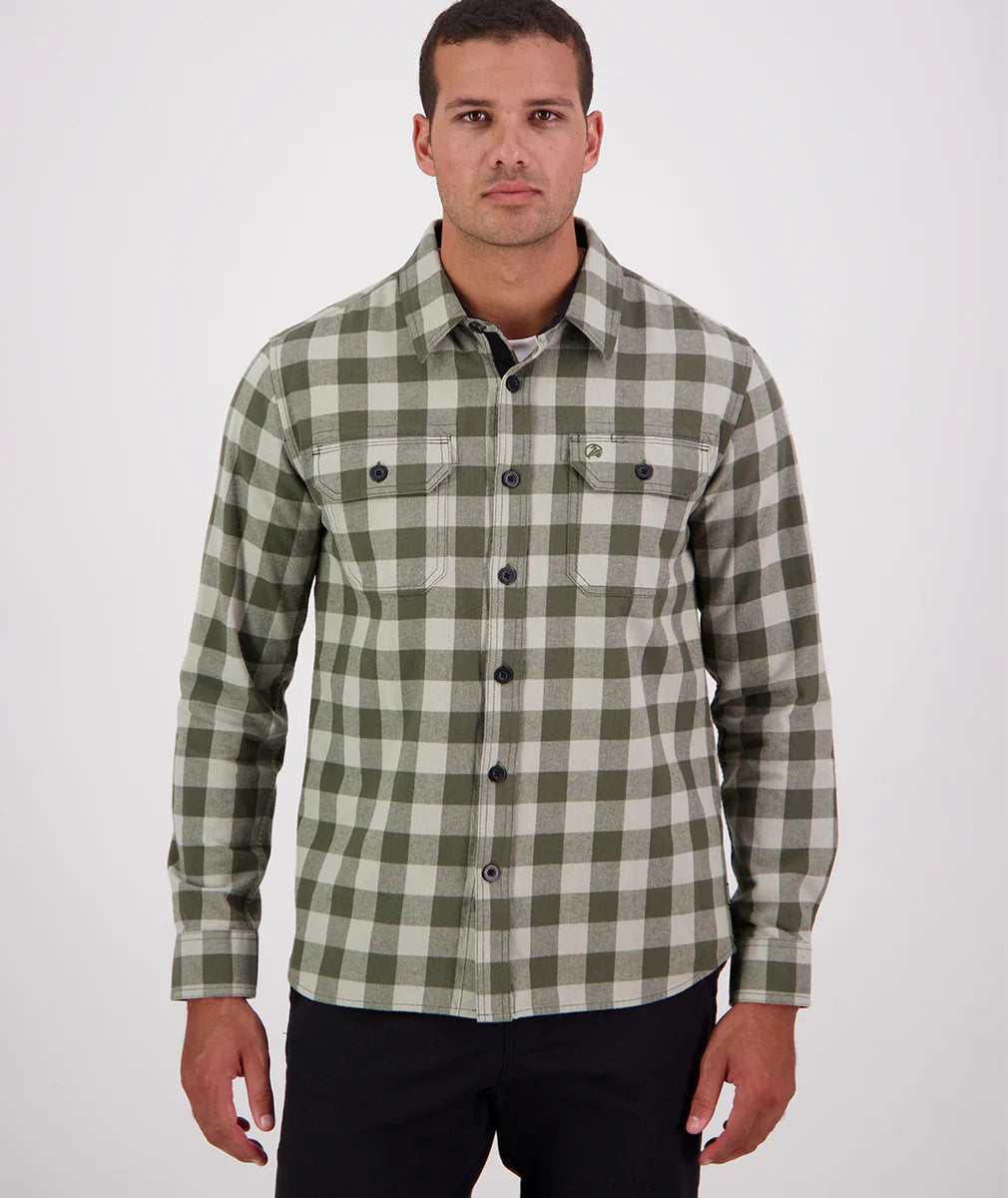 Taranaki Tailor Shirt | Horizon Grey/Dark Olive