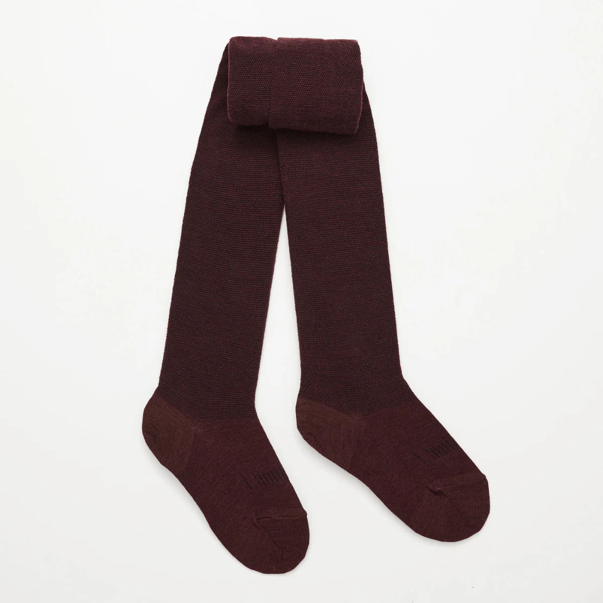 Merino Wool Textured Knit Tights | Currant