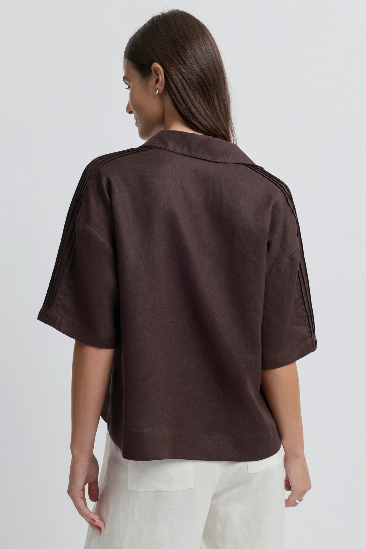 Tirari Short Sleeve Linen Essence Shirt | Coco