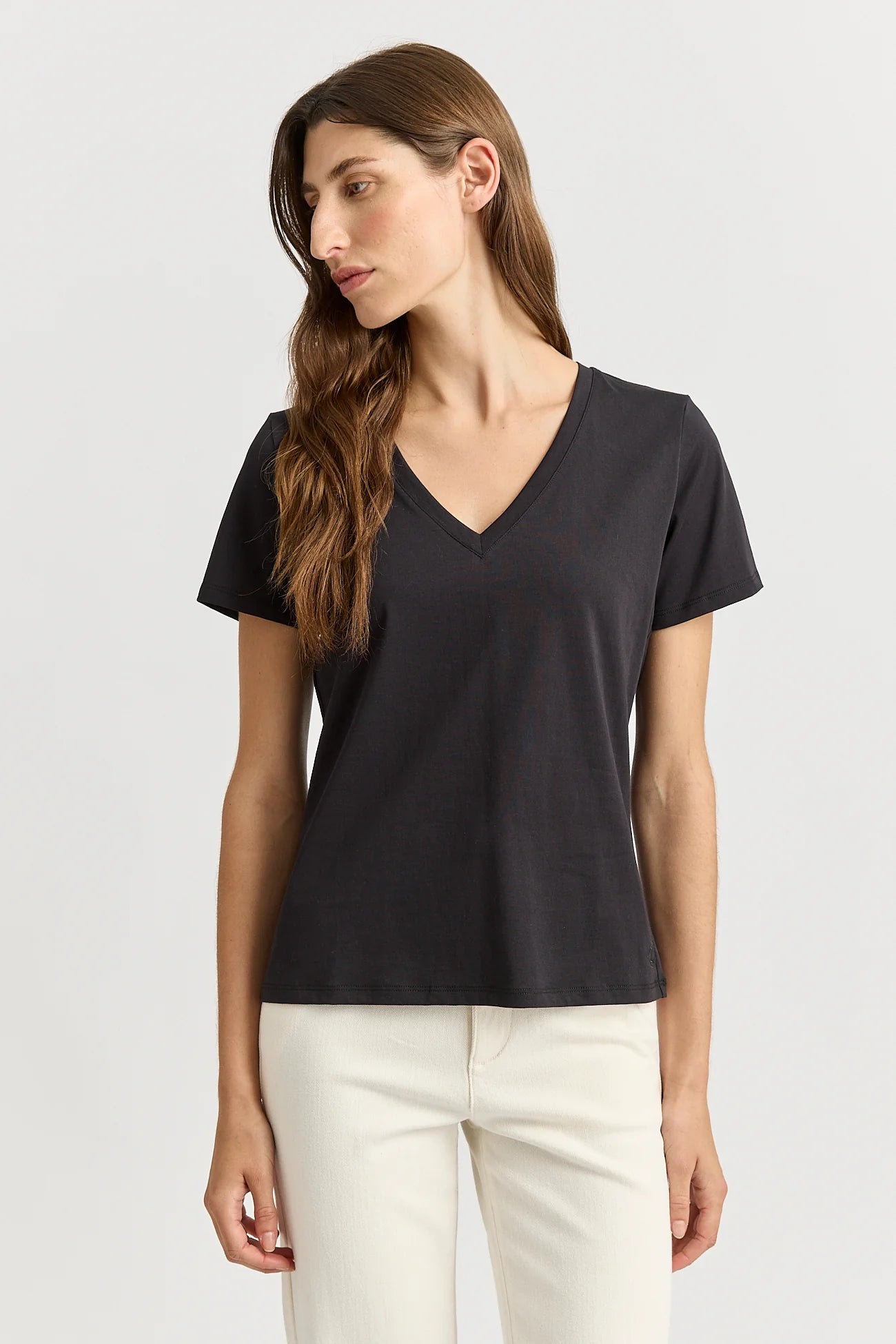 V Neck Tee | Black