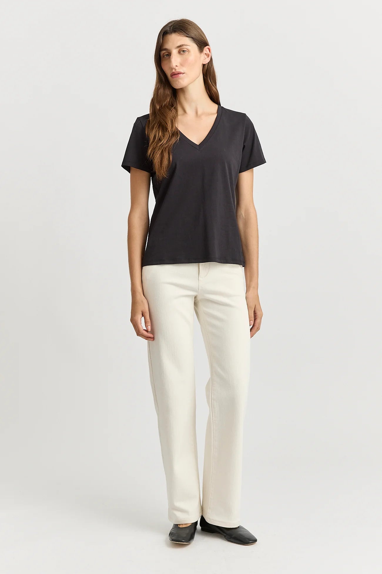 V Neck Tee | Black