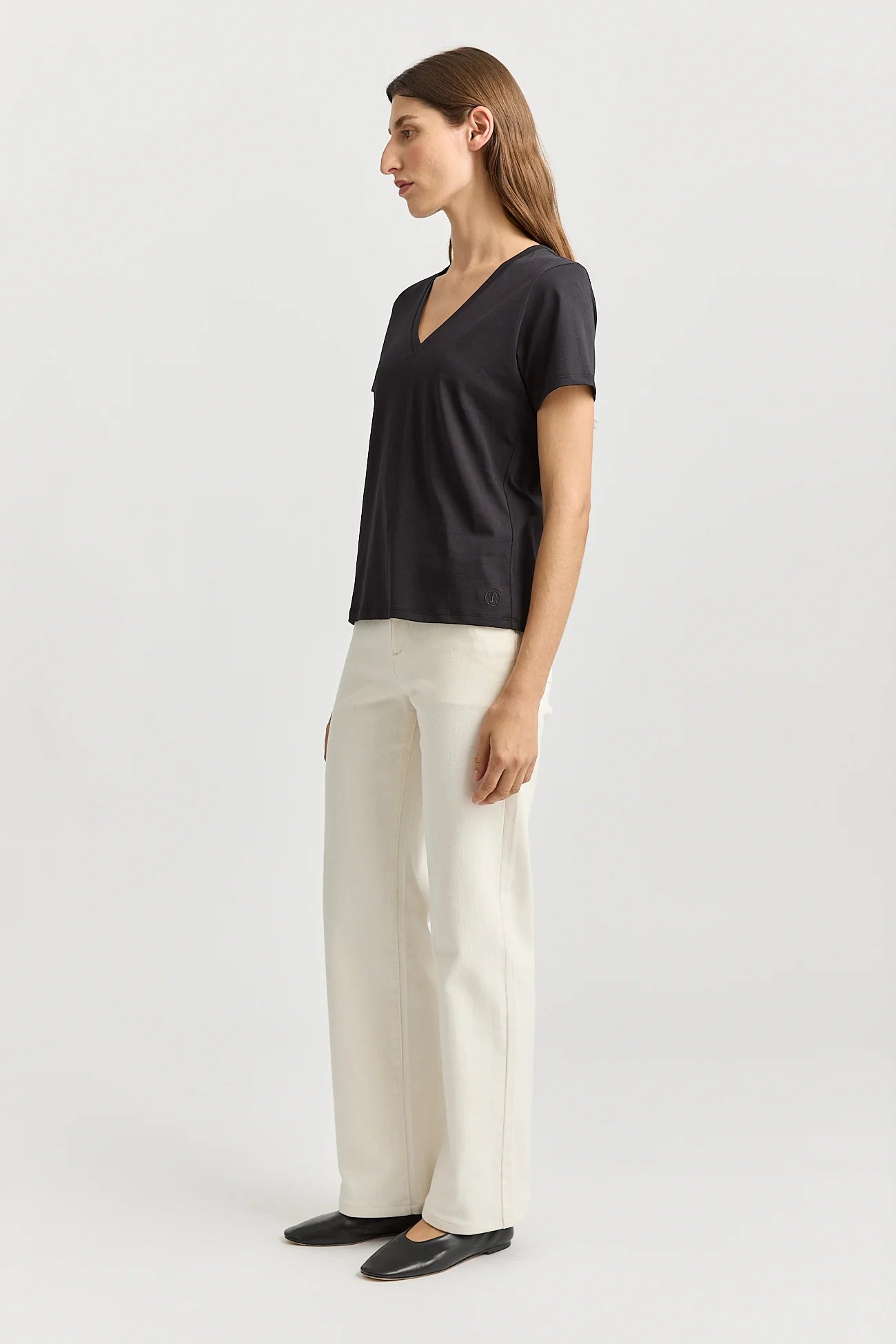 V Neck Tee | Black