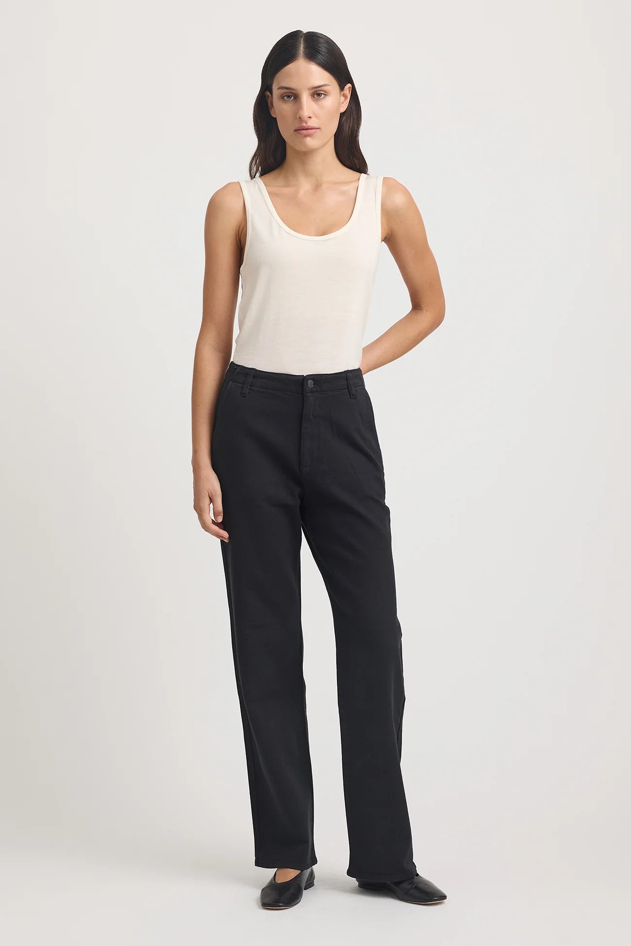 MERINO-DENIM™ Wide Leg Pant | Black -  - Beechworth Emporium