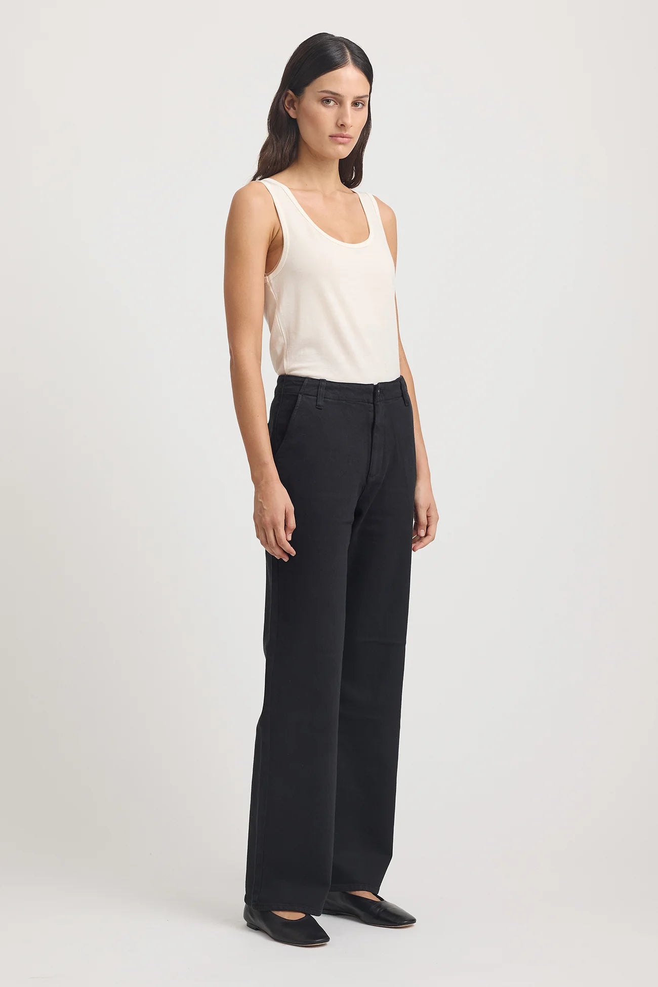 MERINO-DENIM™ Wide Leg Pant | Black -  - Beechworth Emporium