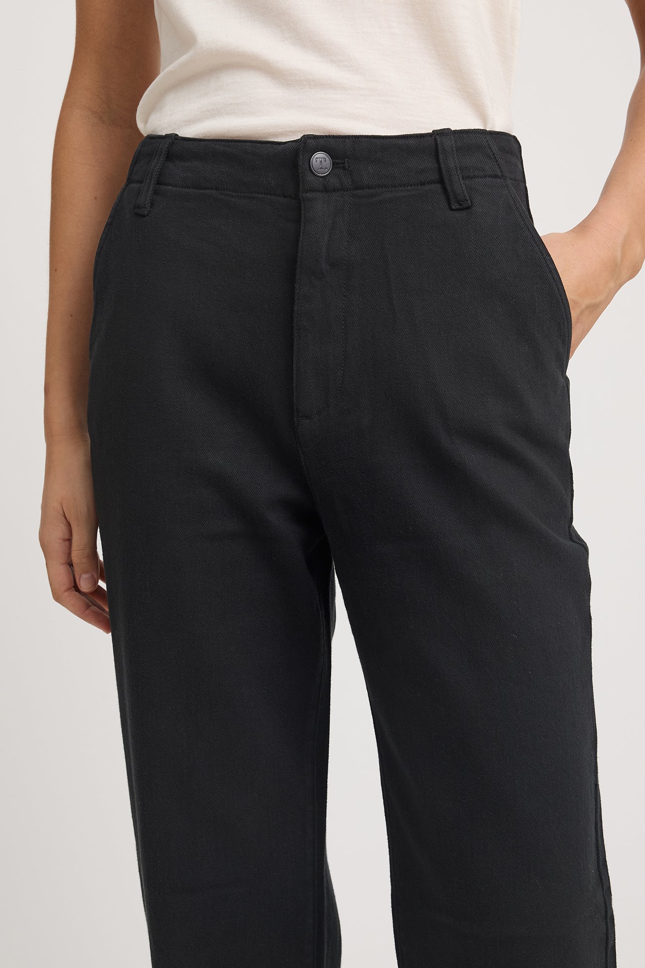 MERINO-DENIM™ Wide Leg Pant | Black -  - Beechworth Emporium