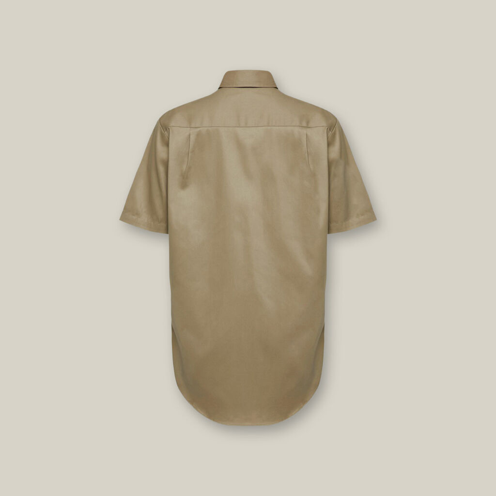 Short Sleeve Vented Shirt | Khaki - - Beechworth Emporium