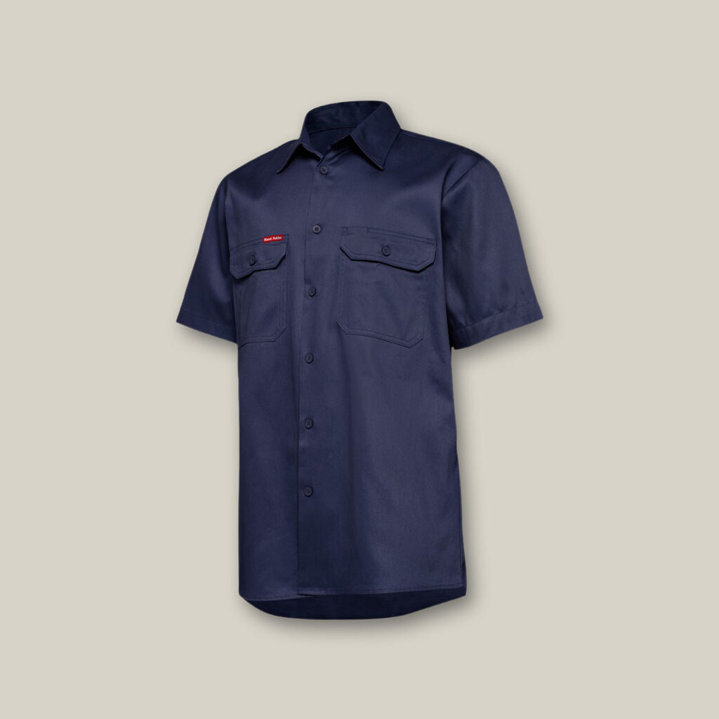 Short Sleeve Vented Shirt | Navy - - Beechworth Emporium