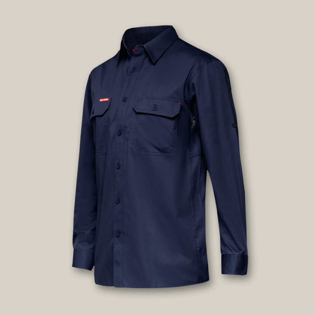 Long Sleeve Vented Shirt | Navy - - Beechworth Emporium