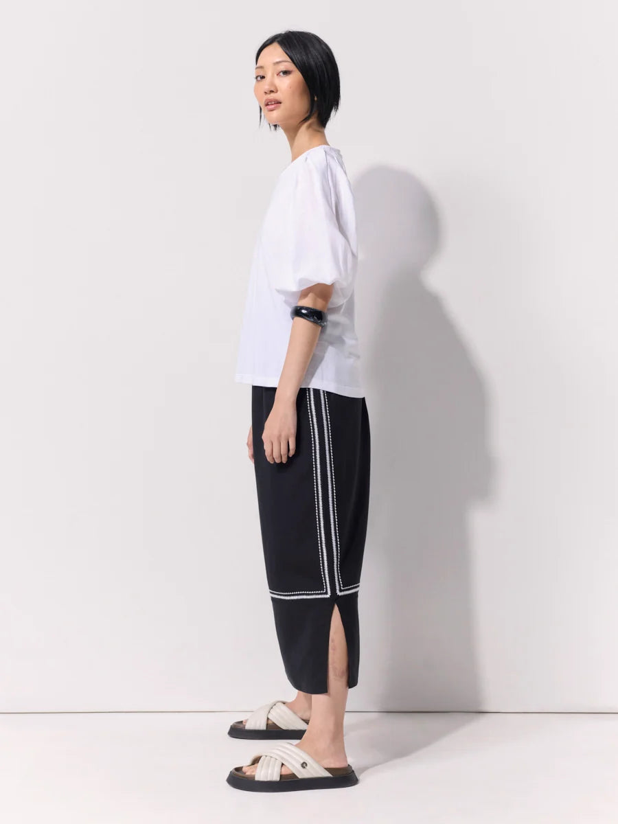 Embroidered Skirt | Black