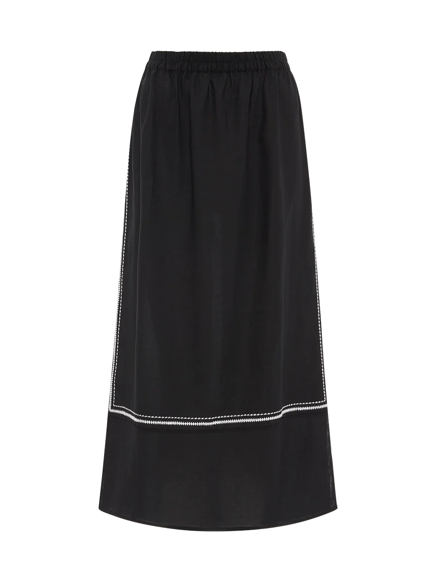 Embroidered Skirt | Black
