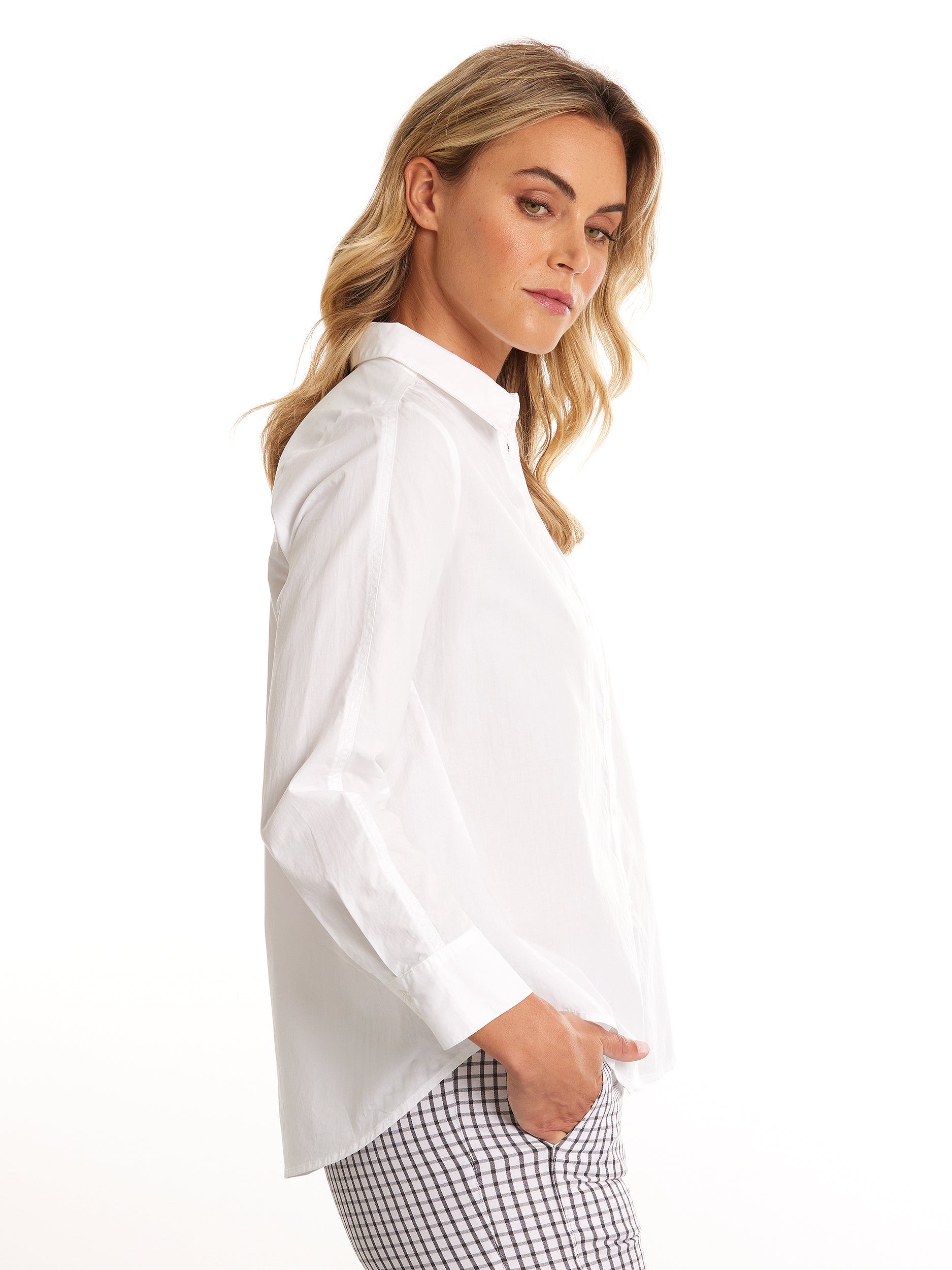 Long Sleeve Essential Shirt | White - Marco Polo - Beechworth Emporium