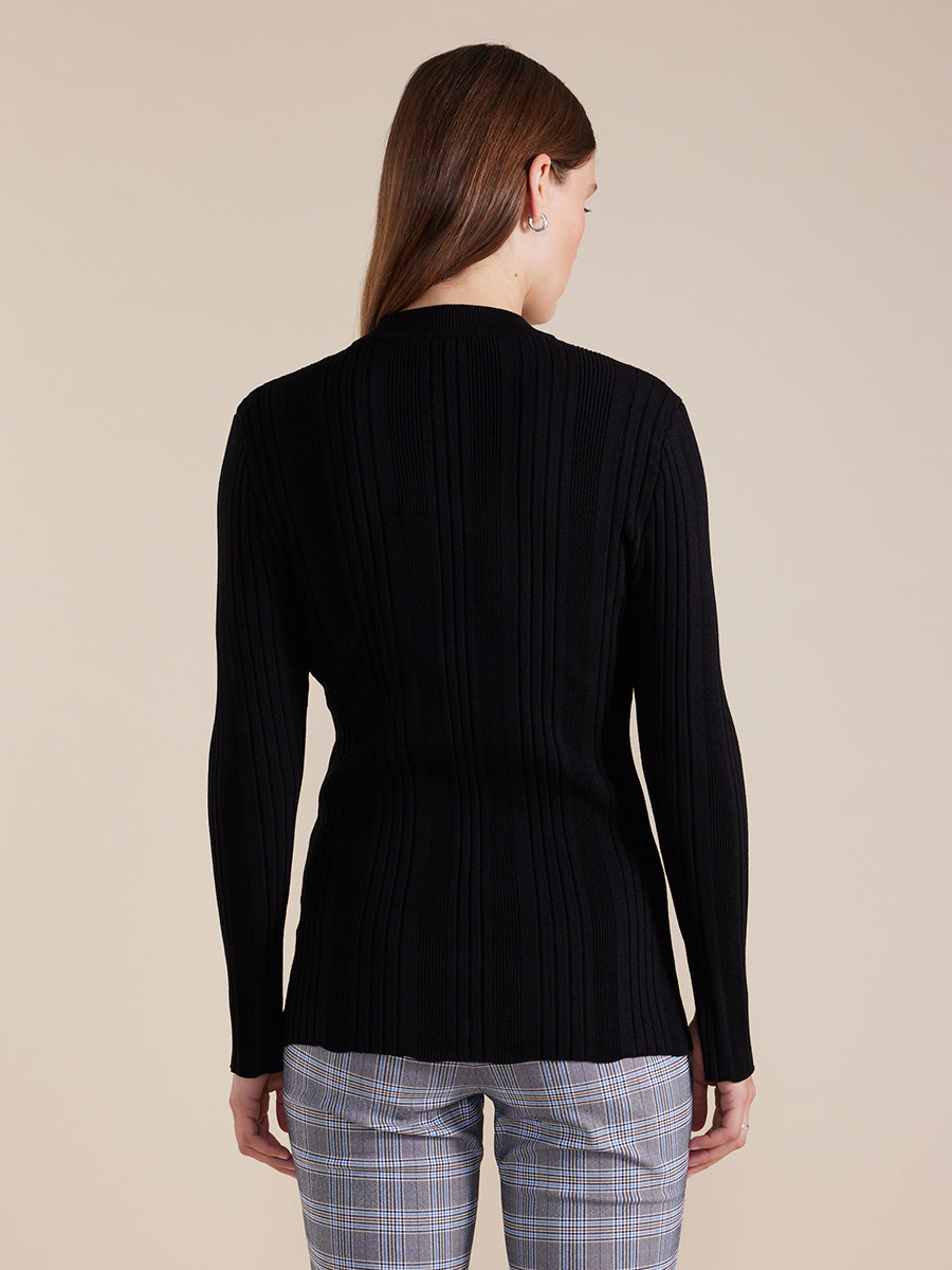 Essential Rib Knit Top | Black - Marco Polo - Beechworth Emporium