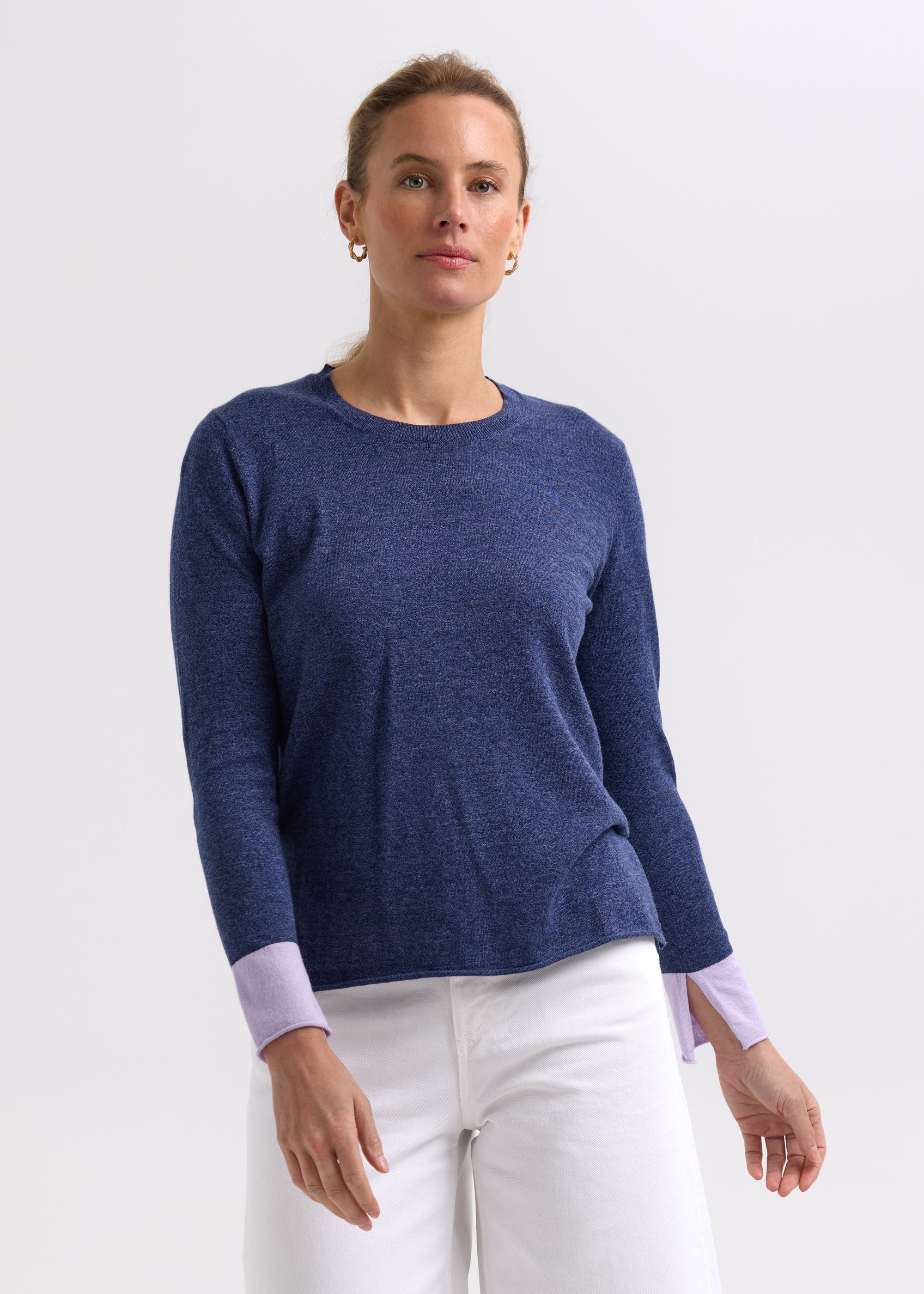 Elbow Patch Jumper | Denim